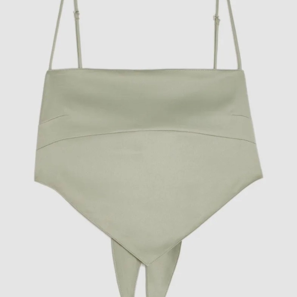 DANIELLE BERNSTEIN Sage Green Crop Top
